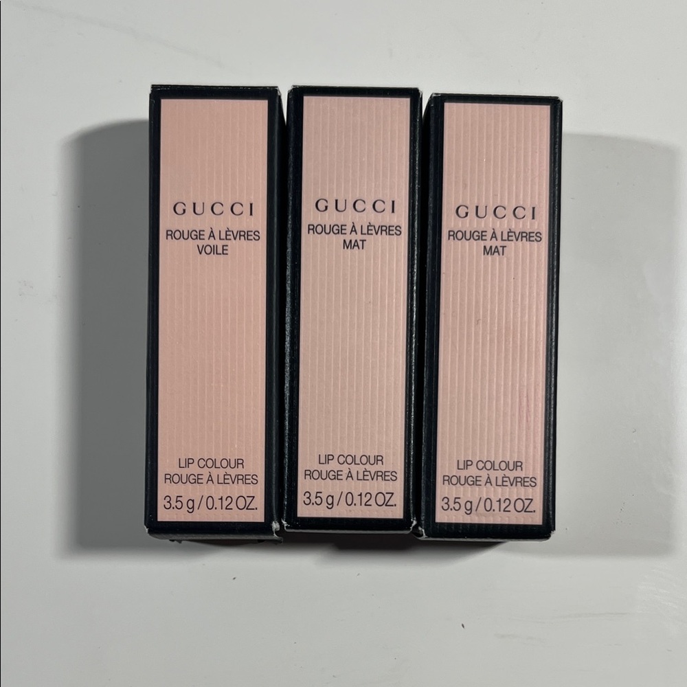 Gucci Rouge à Lèvres Voile and Mat Lipstick Trio Set!!